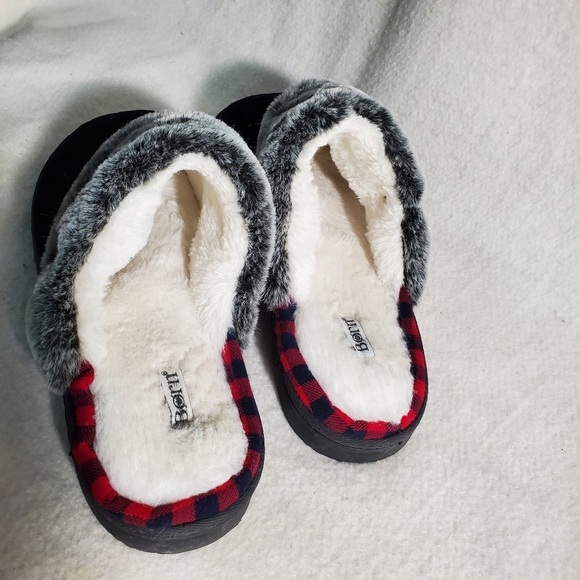 Sold BØRN Faux Fur Slippers Gray - Picture 5 of 7